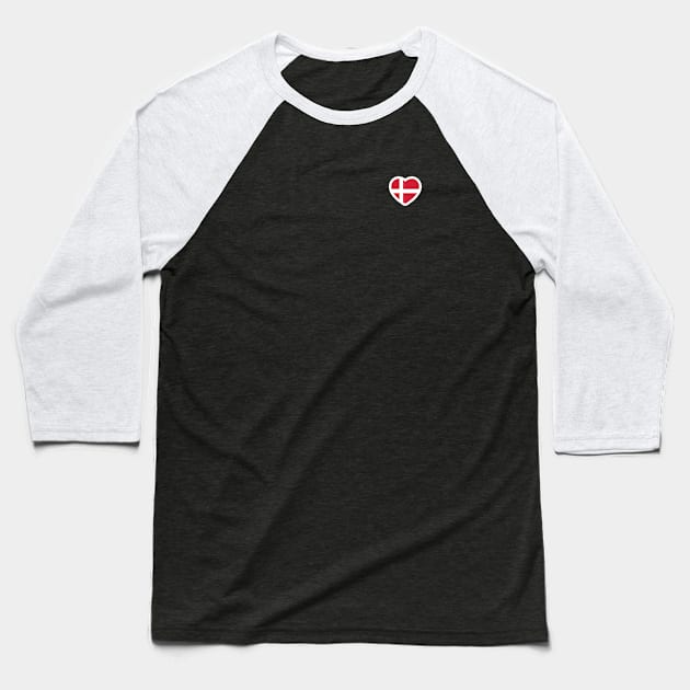 I Love Denmark! Baseball T-Shirt by ShirtAtlas